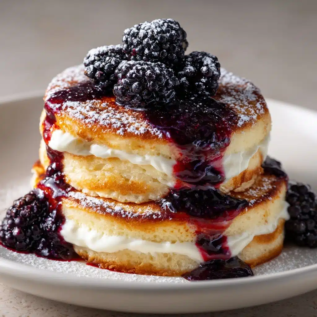 Cream Cheese Stuffed Blackberry Compote French Toast Recipe - Recipe Image