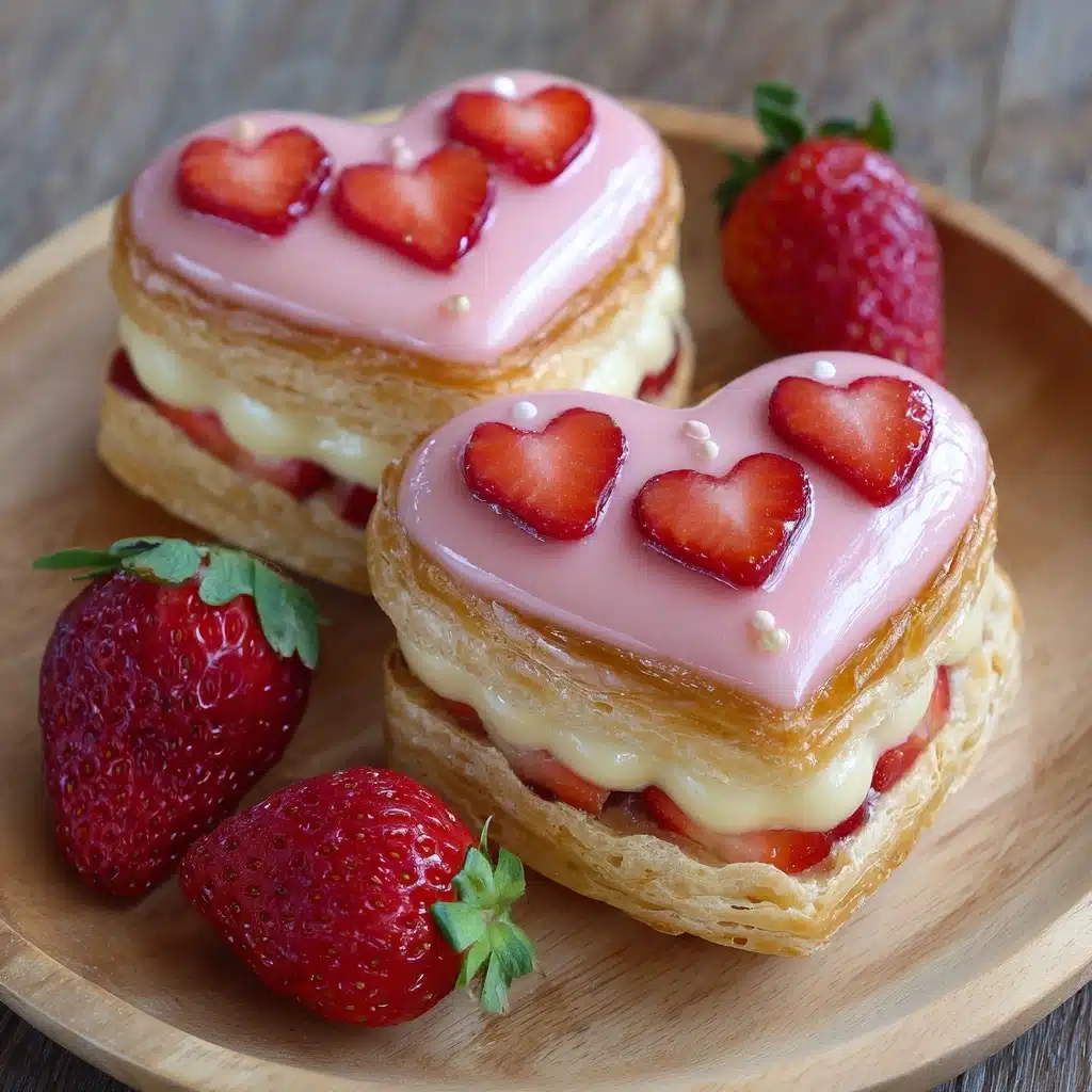 Strawberry Cream Cheese Heart Danishes Recipe - Recipe Image