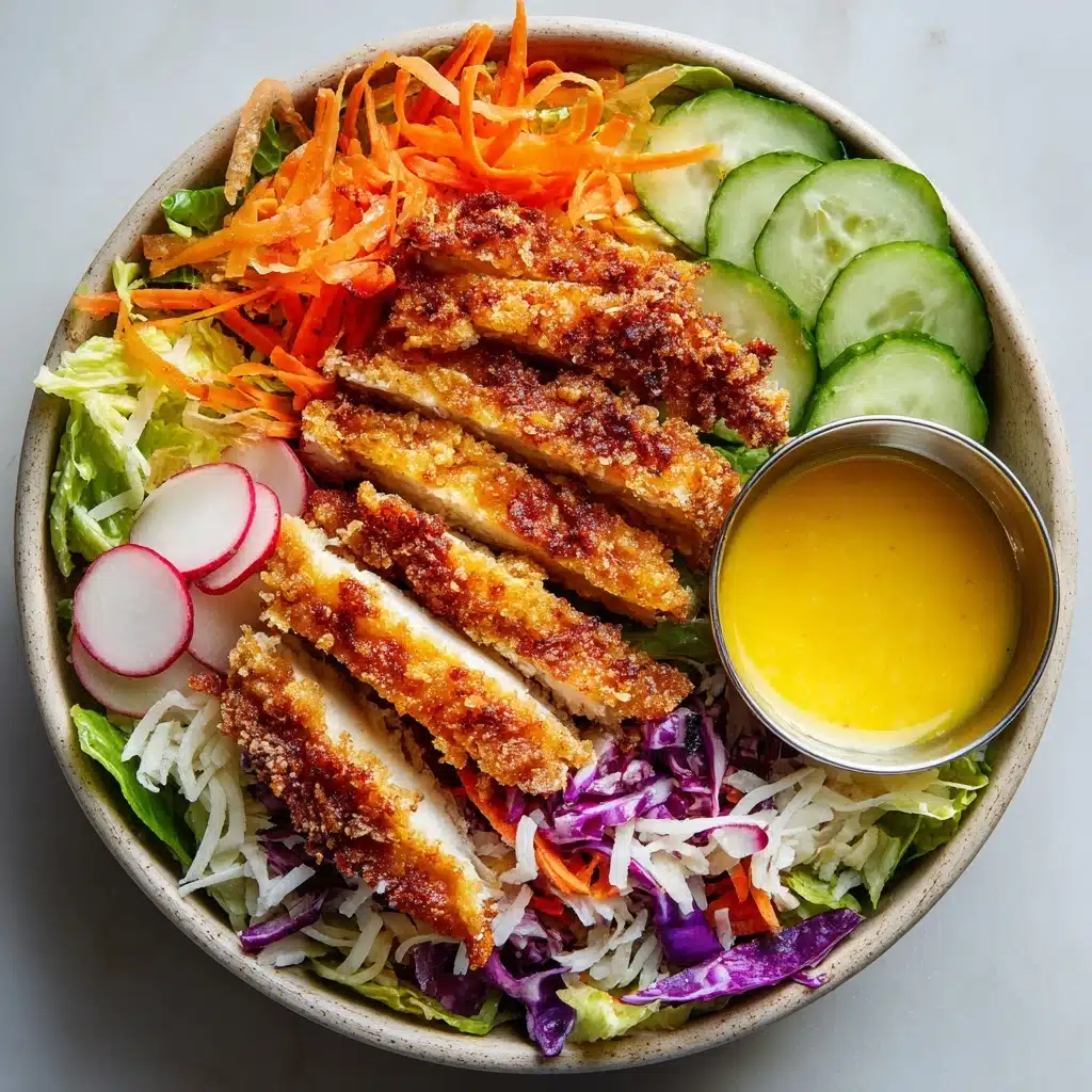 Coconut Chicken Salad with Warm Honey Mustard Vinaigrette Recipe - Recipe Image