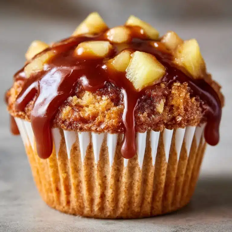 Gooey Caramel Apple Muffins Recipe
