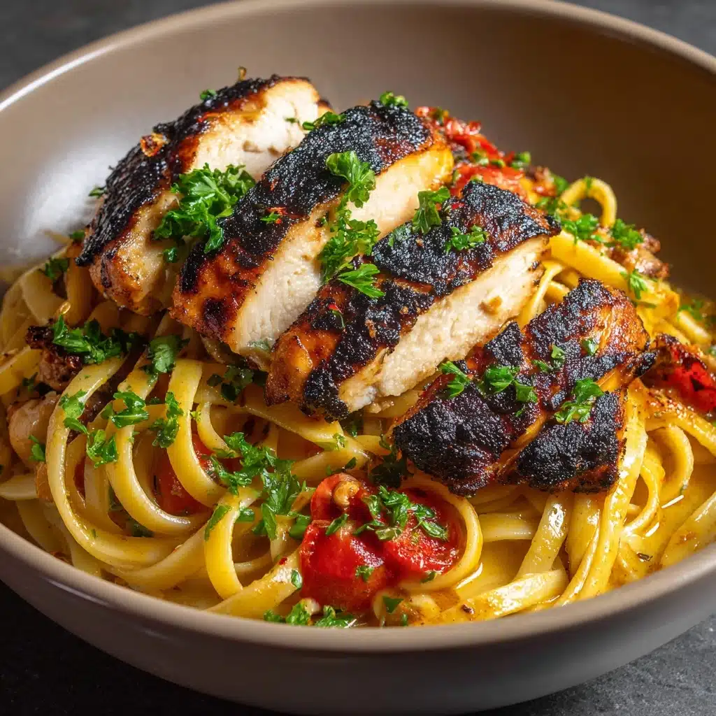 Lemon Garlic Butter Chicken with Parmesan Linguine Recipe - Recipe Image