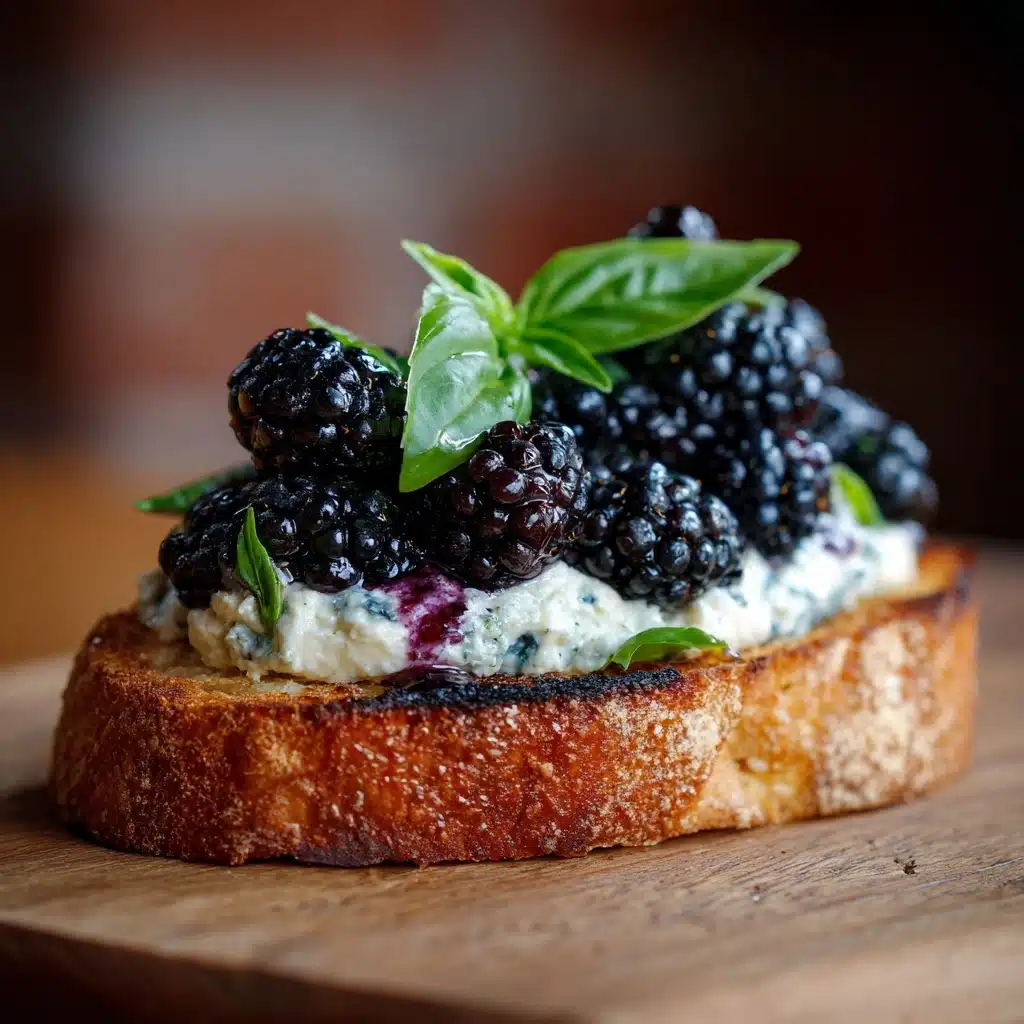 Balsamic Blueberry Goat Cheese Crostinis Recipe - Recipe Image