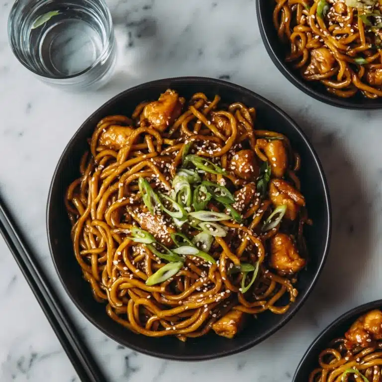 Slow Cooker Honey Garlic Chicken Noodles Recipe
