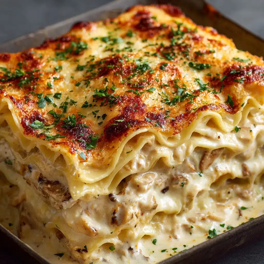 Creamy Garlic Butter Shrimp Scampi Lasagna Recipe - Recipe Image