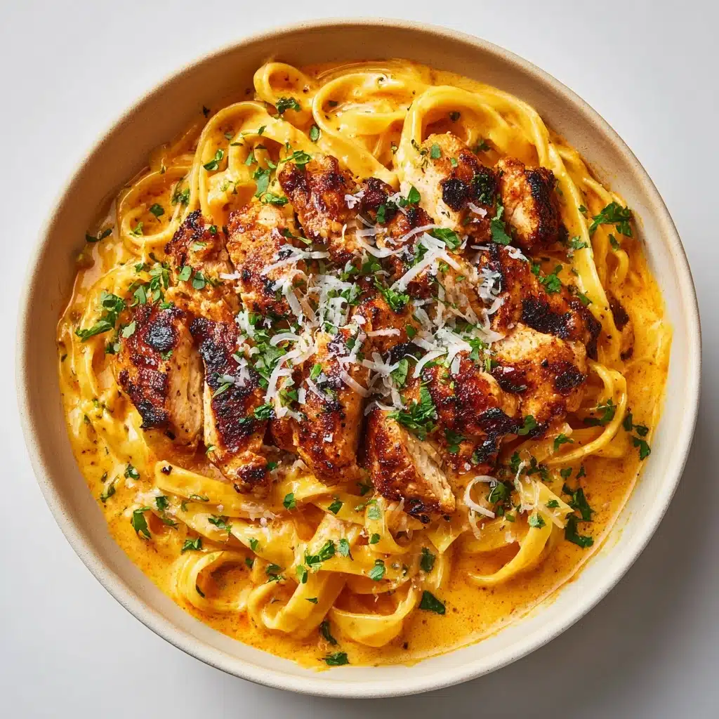 Creamy Cowboy Butter Chicken Linguine Recipe - Recipe Image