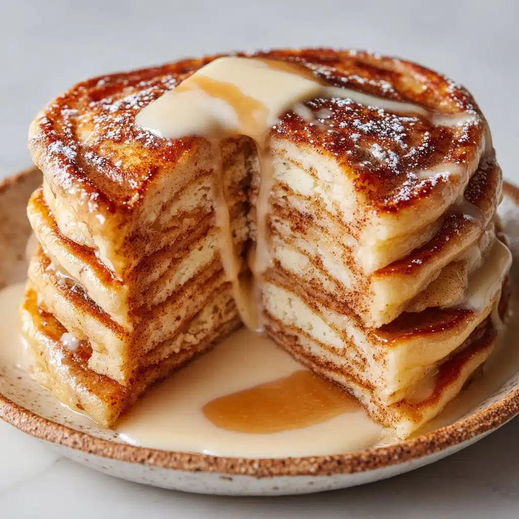 Cinnamon Roll Stuffed Pancakes Recipe - Recipe Image
