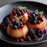 Baked Pears with Berries, Honey, Walnuts & Blue Cheese Recipe