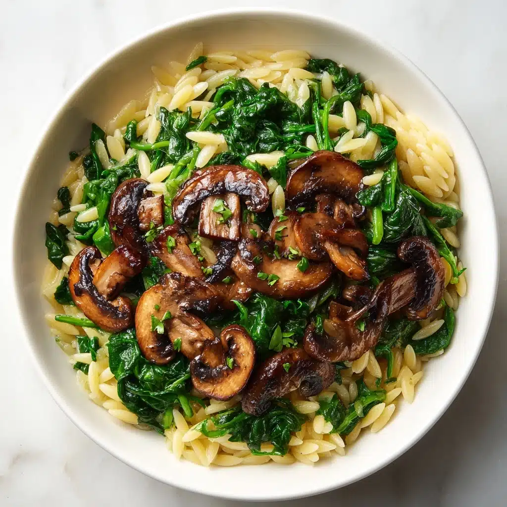 Mushroom and Spinach Orzo Recipe