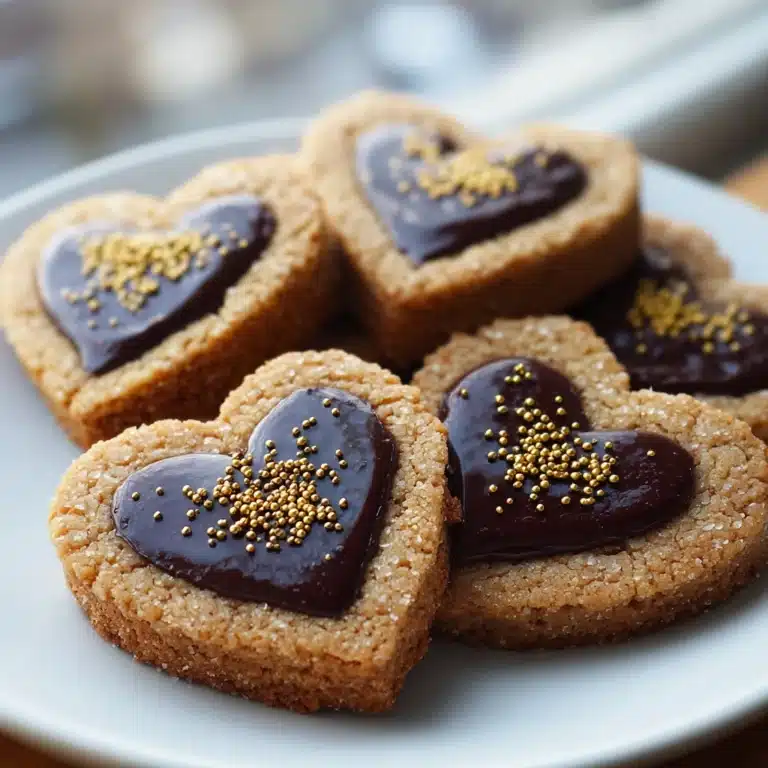 Heart Shaped Chocolate Thumbprint Cookies Recipe