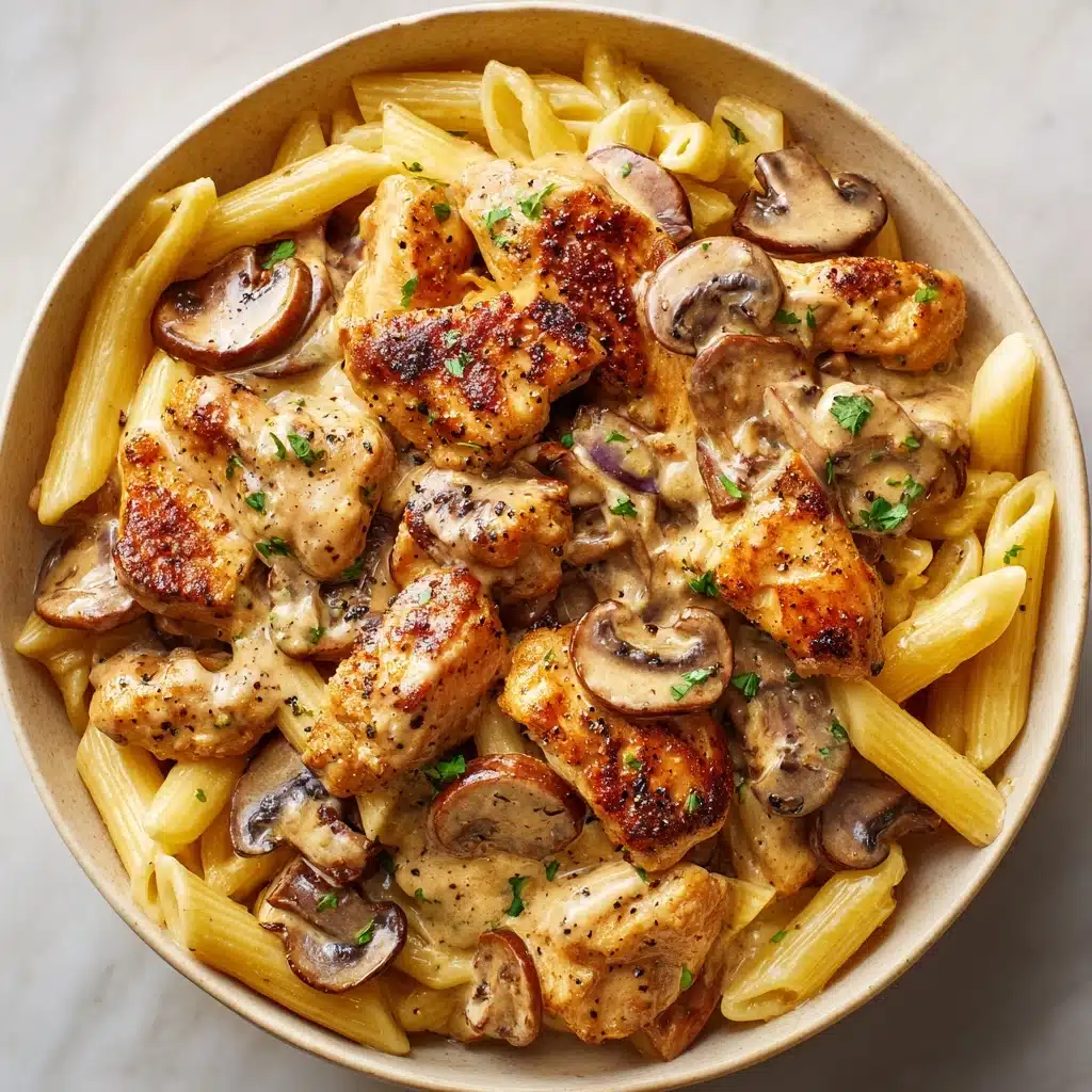 Chicken & Mushroom Pasta Recipe - Recipe Image