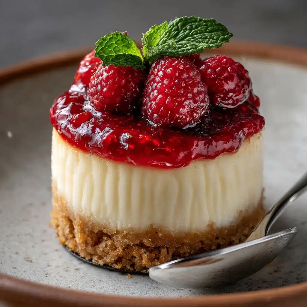 Mini Lemon Cheesecakes with Raspberry Recipe - Recipe Image