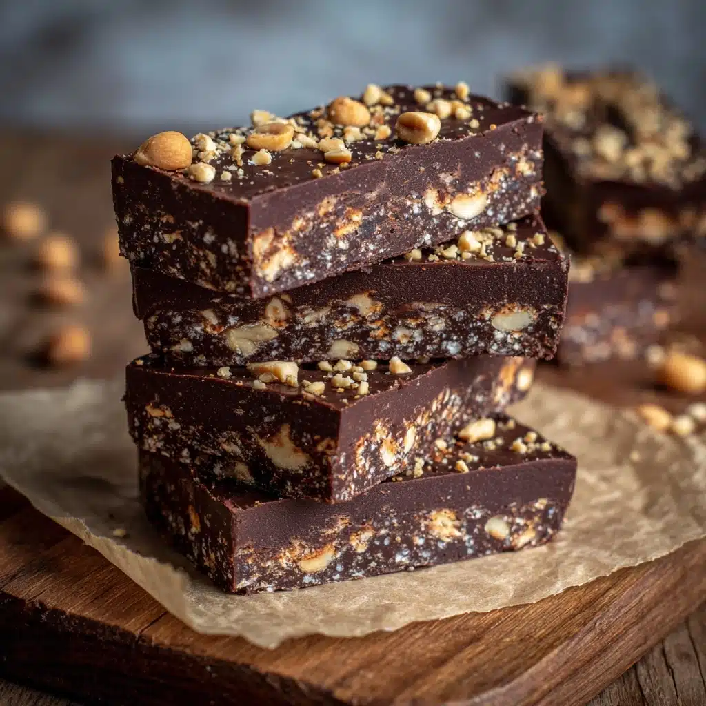 Chocolate Peanut Butter Crunch Bars Recipe - Recipe Image