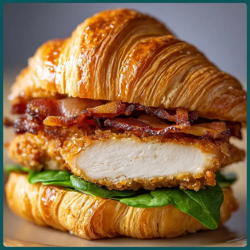 Chicken Caesar Croissant Sandwich Recipe - Recipe Image