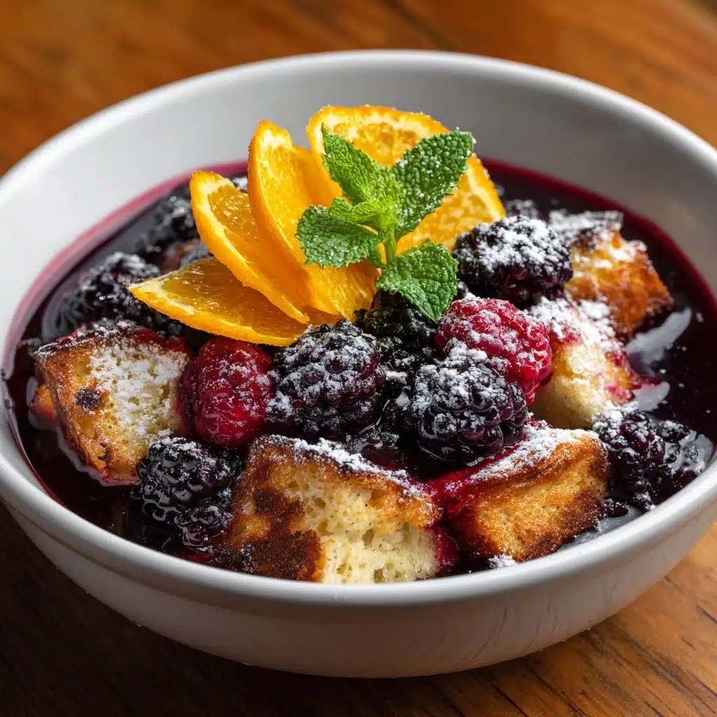 Wild Berry Bread Pudding with Orange Sauce Recipe - Recipe Image