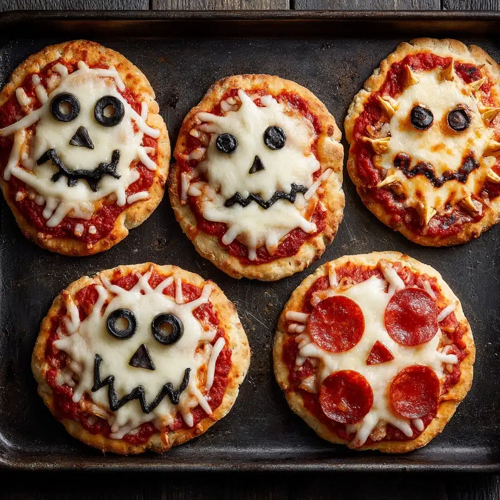 Easy Peasy Mini Halloween Pizzas Recipe
