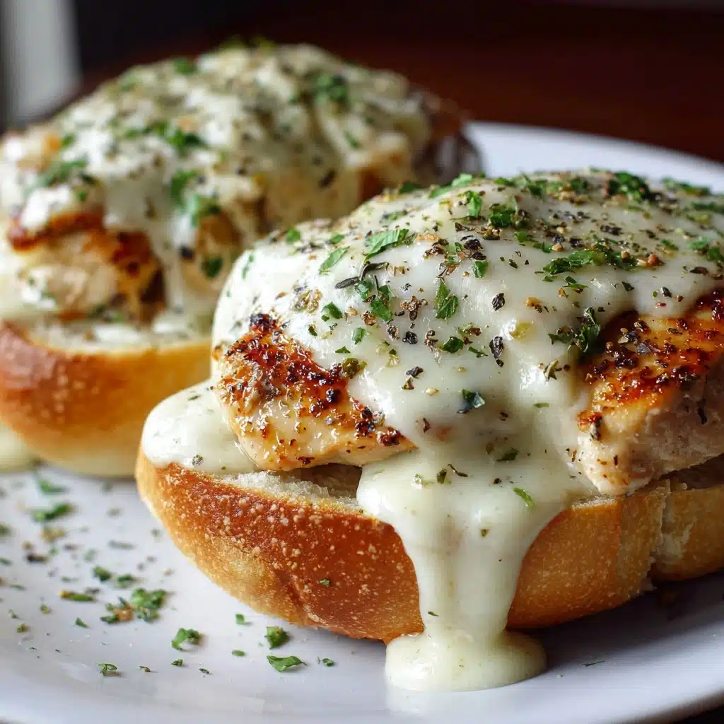 Chicken Alfredo Stuffed Garlic Bread Subs Recipe