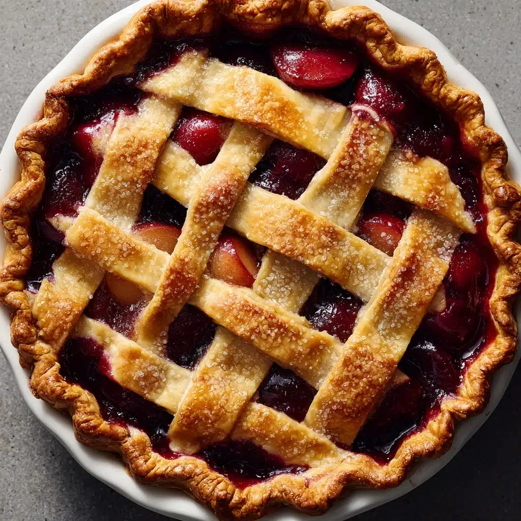 Plum Lattice Pie Recipe - Recipe Image