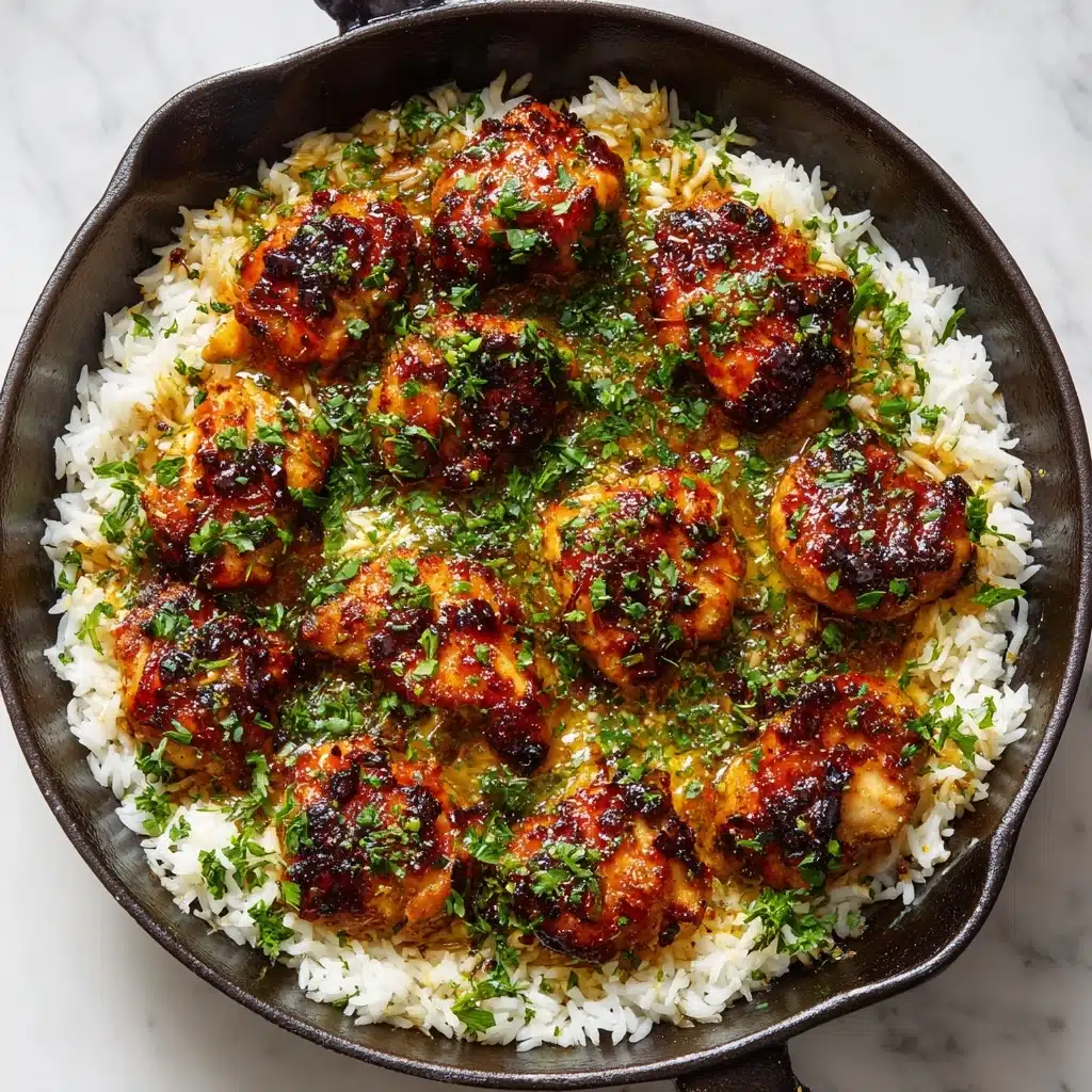 Honey BBQ Chicken Rice Recipe - Recipe Image