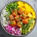 Spicy Salmon Bowls with Coconut Rice Recipe