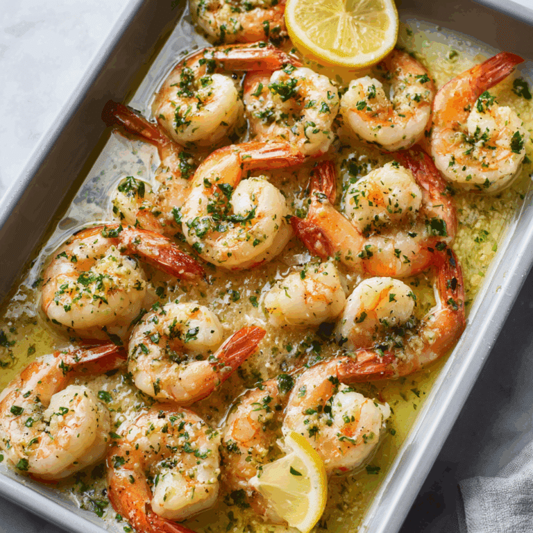 Baked Shrimp with Garlic Lemon Butter Sauce Recipe