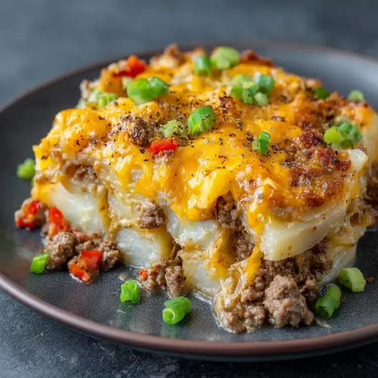 Crockpot Cheesesteak Potato Casserole Recipe