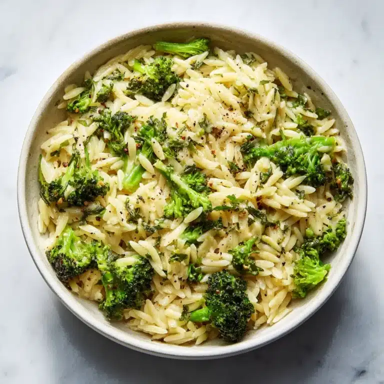 Broccoli Cheese Orzo Recipe
