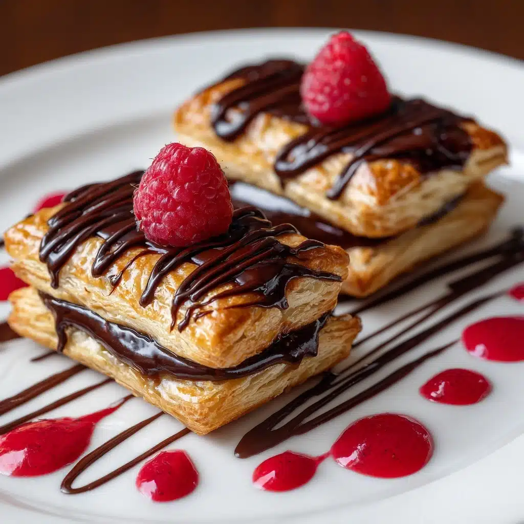 Chocolate Fudge Pop Tarts with Raspberry Glaze Recipe - Recipe Image