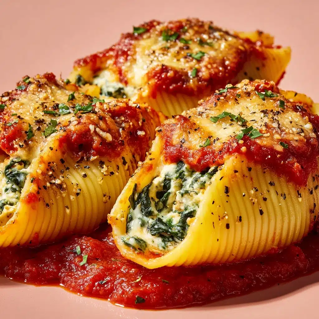 Shrimp and Spinach Stuffed Pasta Rolls with Roasted Red Pepper Cream Recipe - Recipe Image