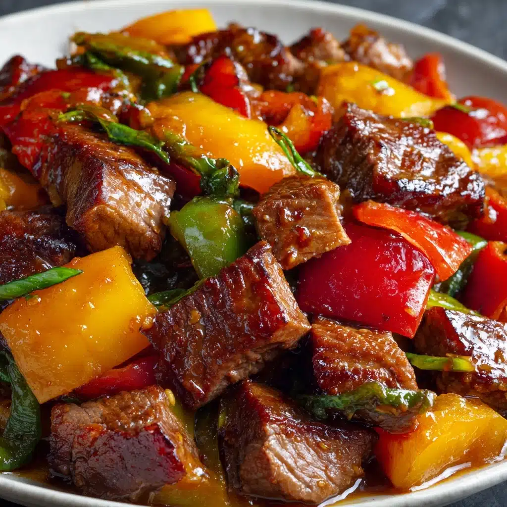 Air Fryer Honey Garlic Steak Sweet Pepper Bites Recipe - Recipe Image