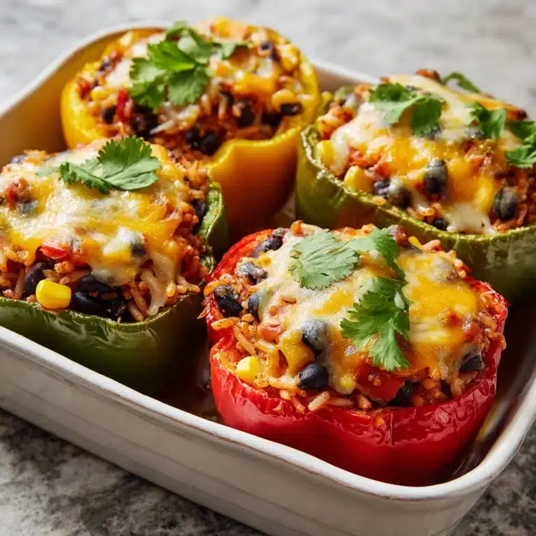 Stuffed Bell Peppers with Melted Cheese Recipe