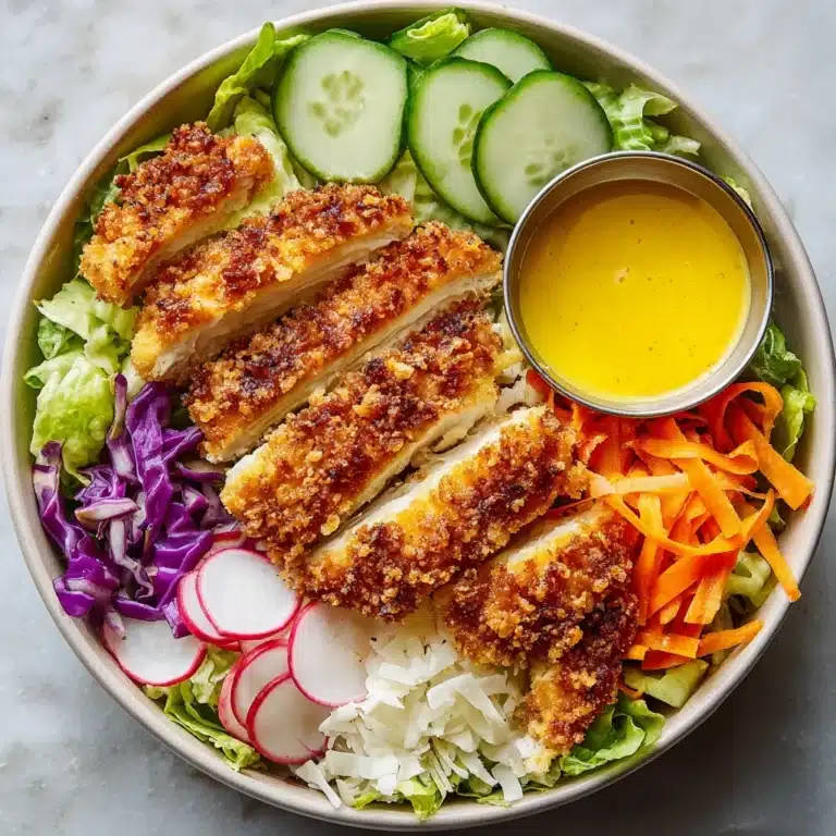 Coconut Chicken Salad with Warm Honey Mustard Vinaigrette Recipe