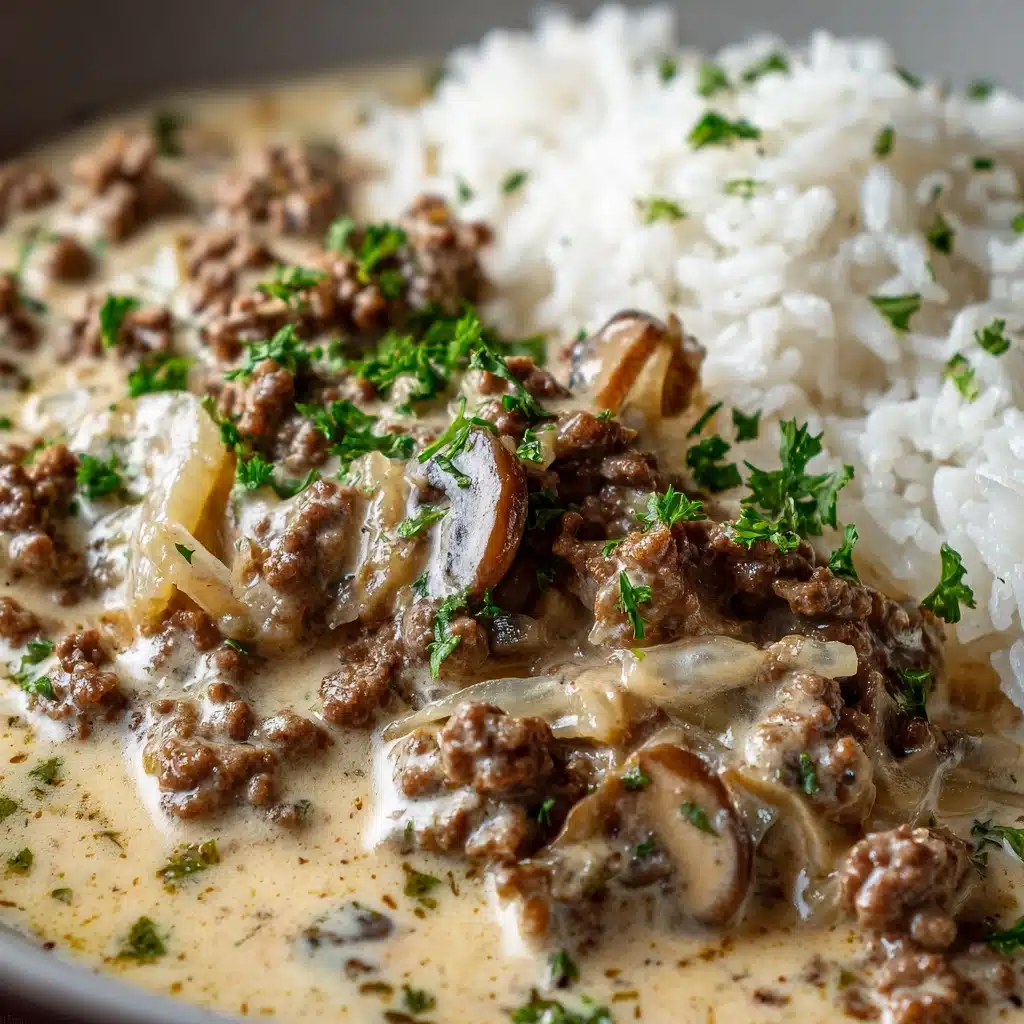 Ground Beef Stroganoff and Rice Recipe - Recipe Image