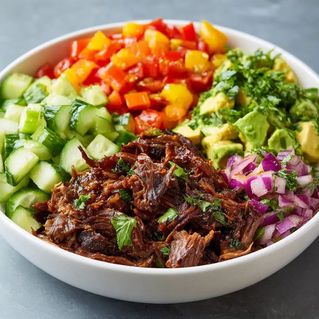 Beef Bowl with Veggies and Pico de Gallo Recipe - Recipe Image