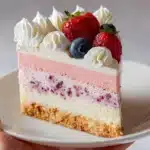 Unicorn No-Bake Strawberry Split Cake Recipe