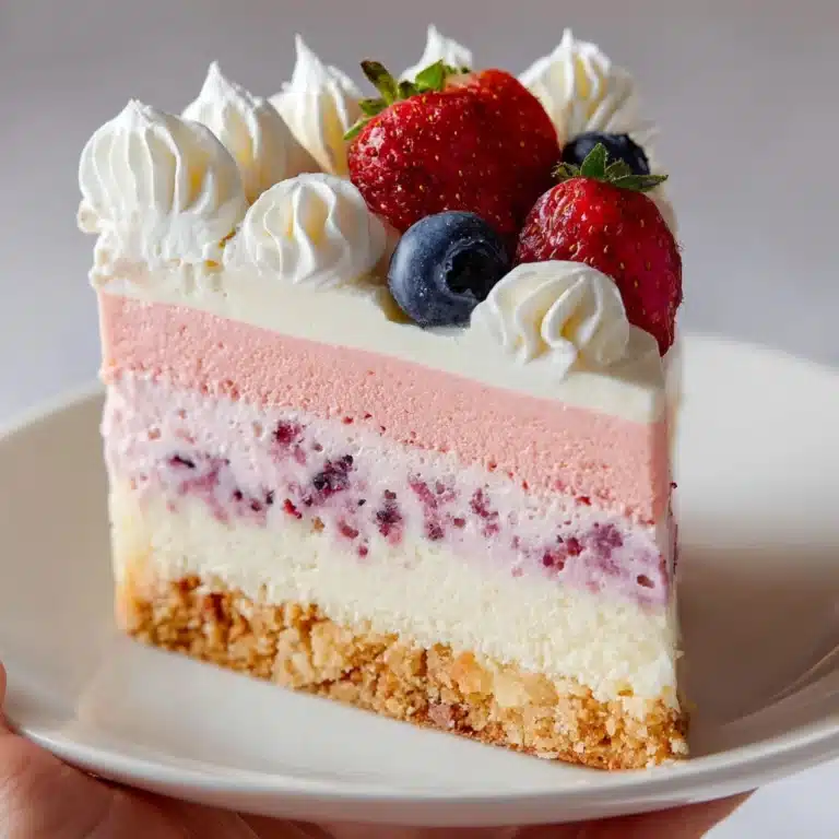 Unicorn No-Bake Strawberry Split Cake Recipe