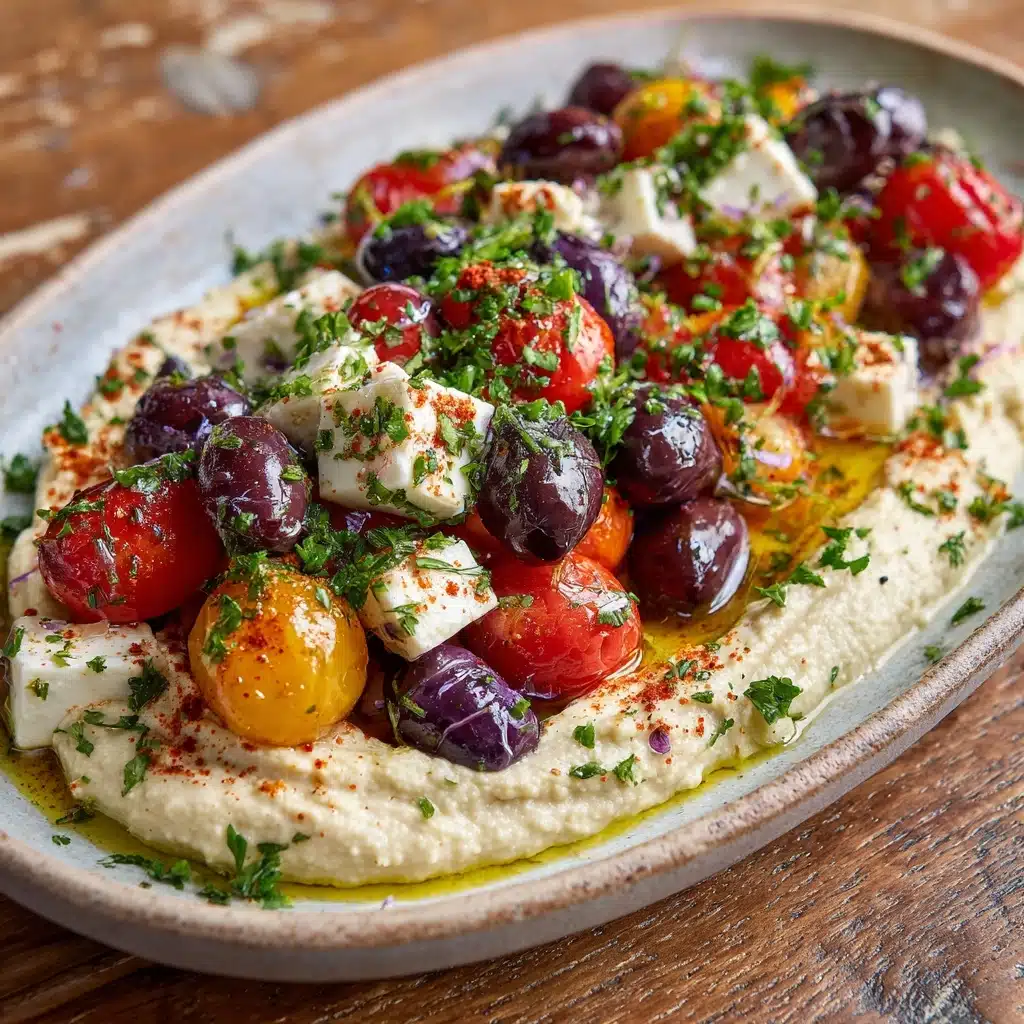 Greek Style Loaded Hummus Recipe