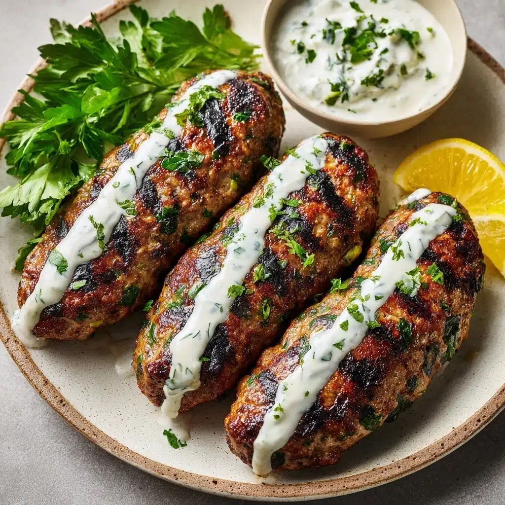 Chicken Kofta with Garlic Yogurt Sauce Recipe - Recipe Image