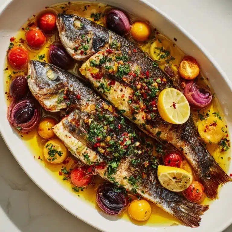 Easy Mediterranean Baked Mackerel Fish Recipe