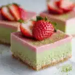 Matcha Strawberry Cream Bars Recipe