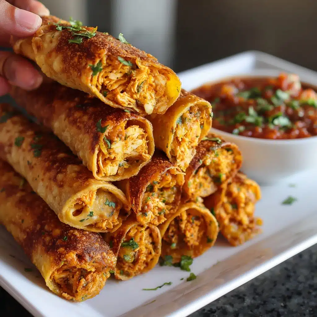 Creamy Baked Chicken Taquitos Recipe - Recipe Image