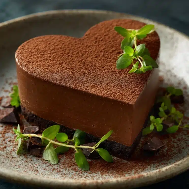 Heart-Shaped Chocolate Flan Recipe