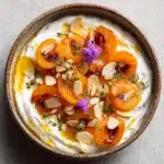 Grilled Apricots with Whipped Goat Cheese & Thyme Honey Recipe