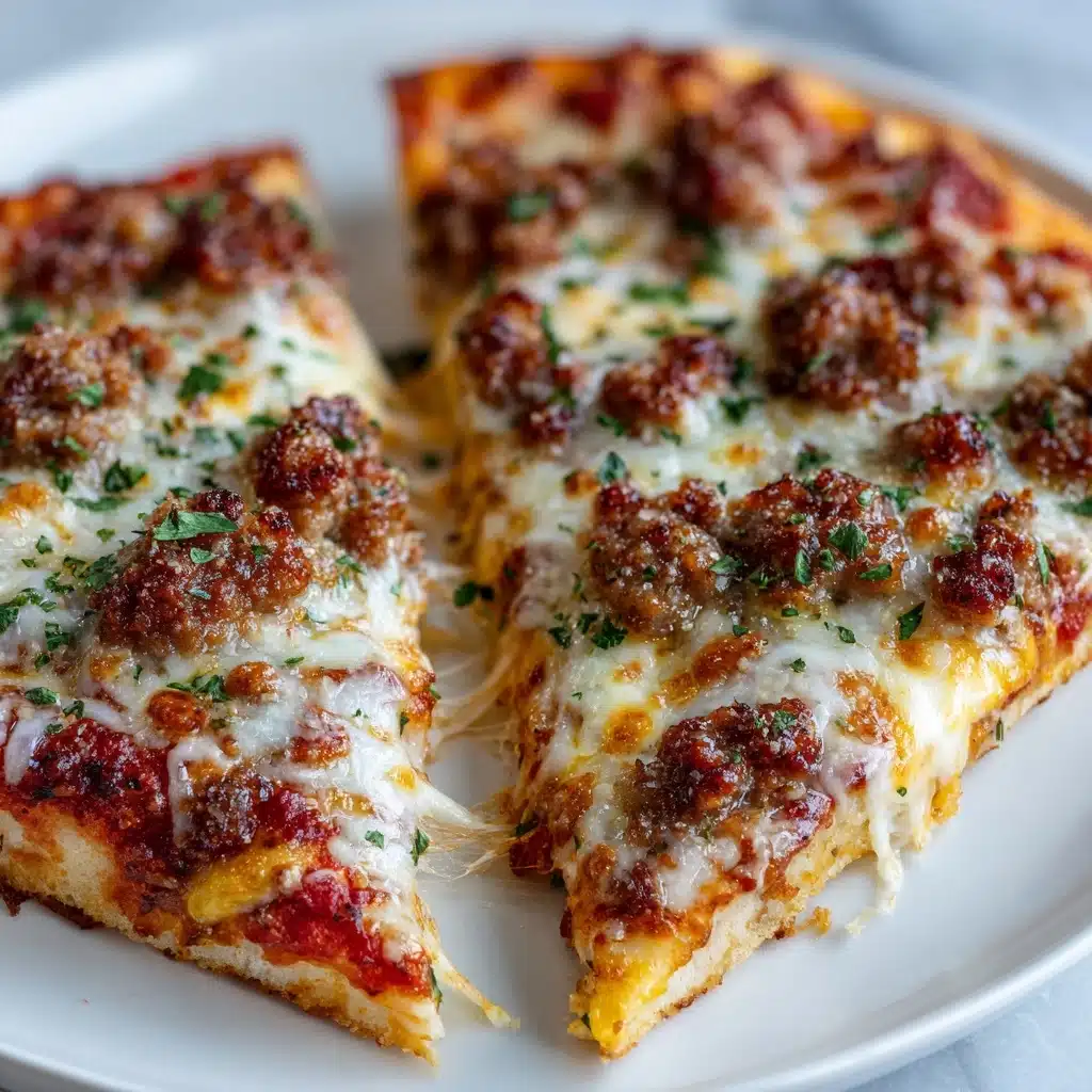 Biscuits & Sausage Gravy Breakfast Pizza Recipe - Recipe Image