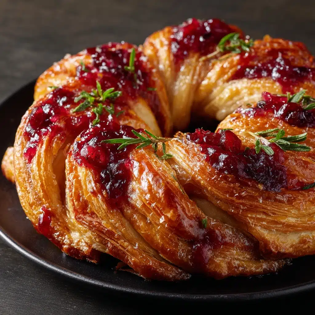 Thanksgiving Turkey and Cranberry Crescent Ring Recipe - Recipe Image