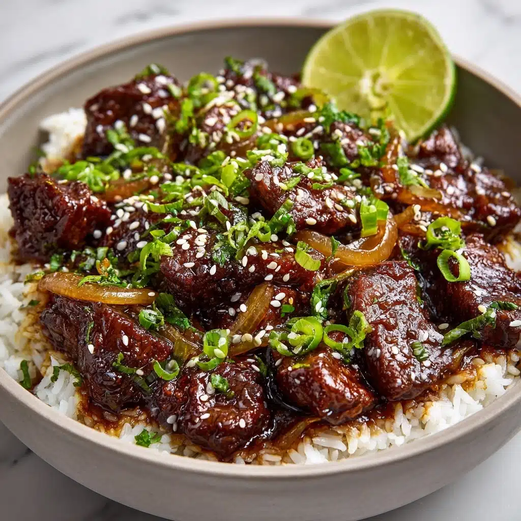 Honey Garlic Lamb with Pickled Cucumber Recipe - Recipe Image