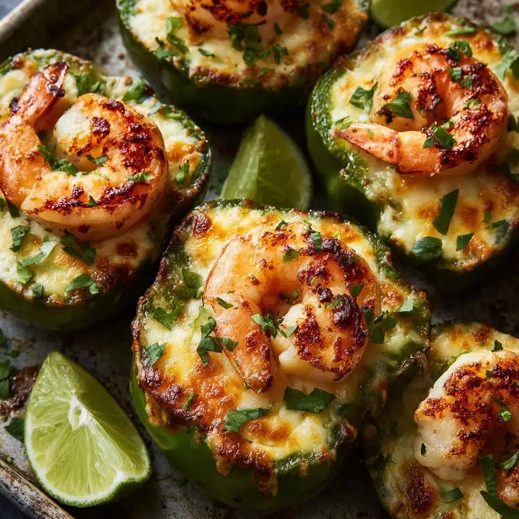 Keto Cilantro Lime Shrimp Stuffed Poblano Peppers Recipe - Recipe Image
