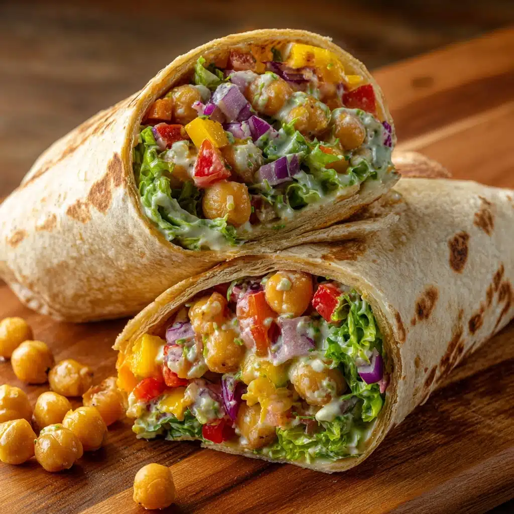 Chickpea Salad Wraps with Lemon Dressing Recipe