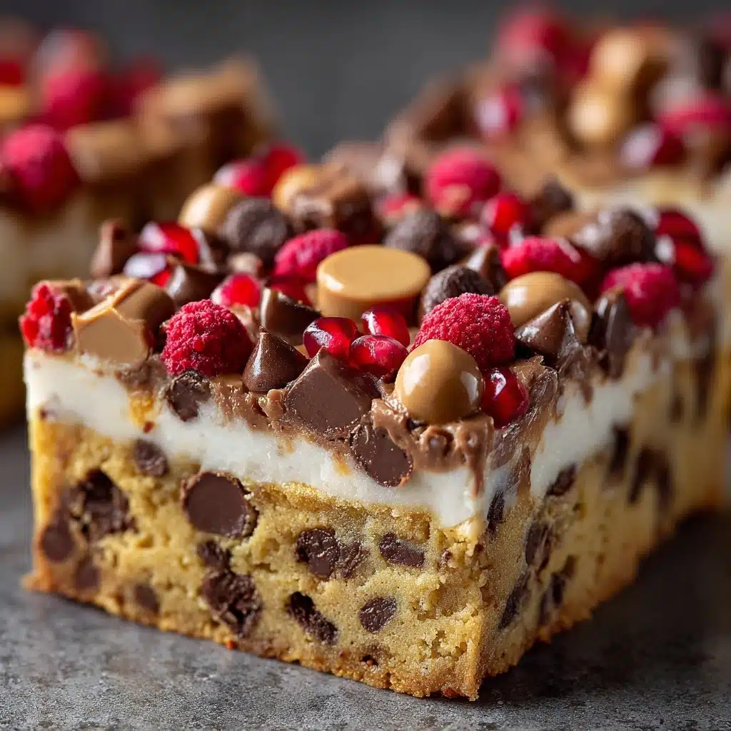 No-Bake Cookie Dough Cheesecake Bars Recipe - Recipe Image