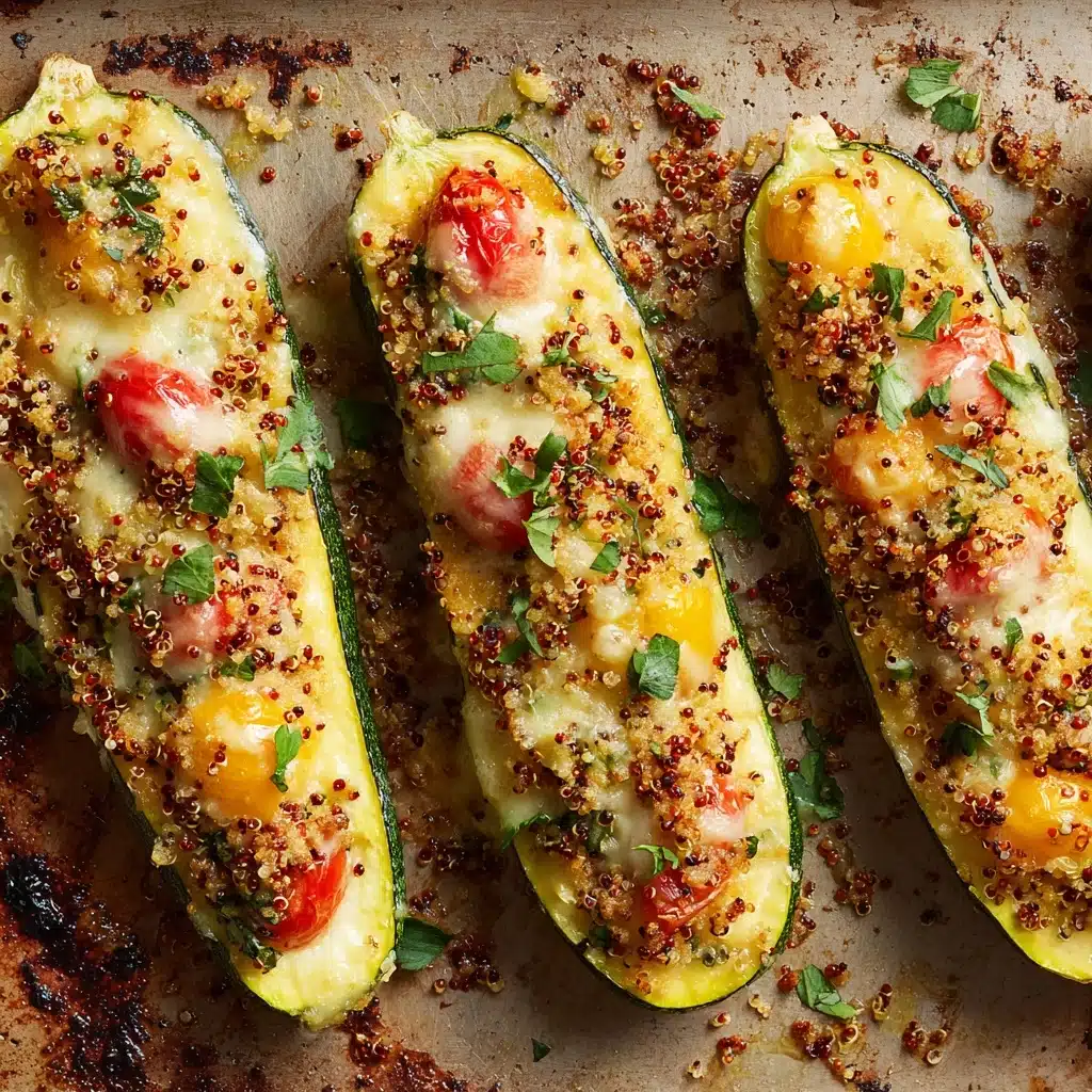 Bruschetta Quinoa Zucchini Boats Recipe - Recipe Image