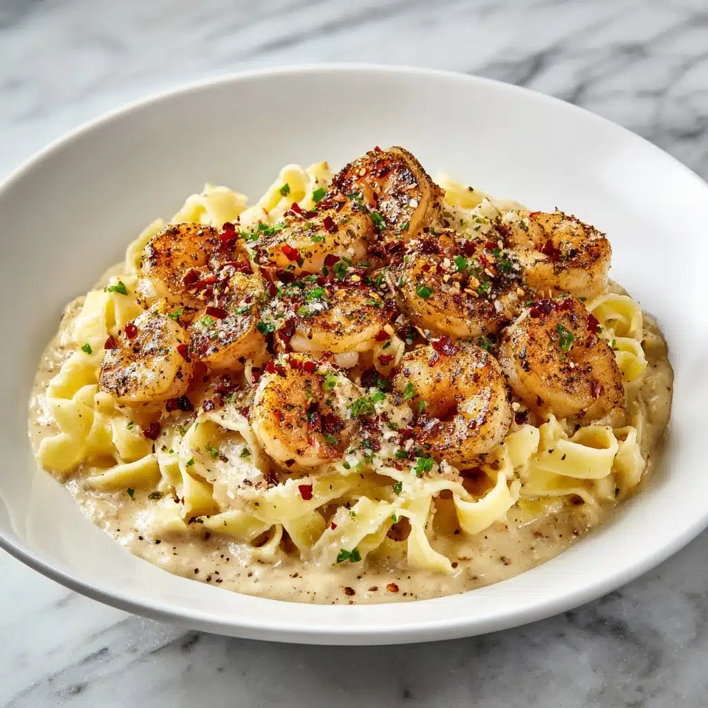 Garlic Butter Fettuccine with Shrimp Recipe - Recipe Image
